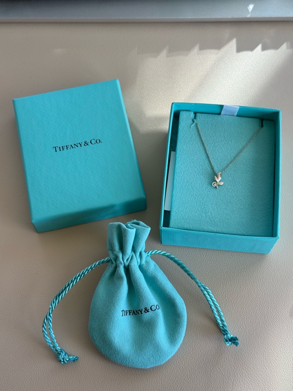 Tiffany & Co. Paloma Picasso Sterling Silver Olive Leaf Pendant